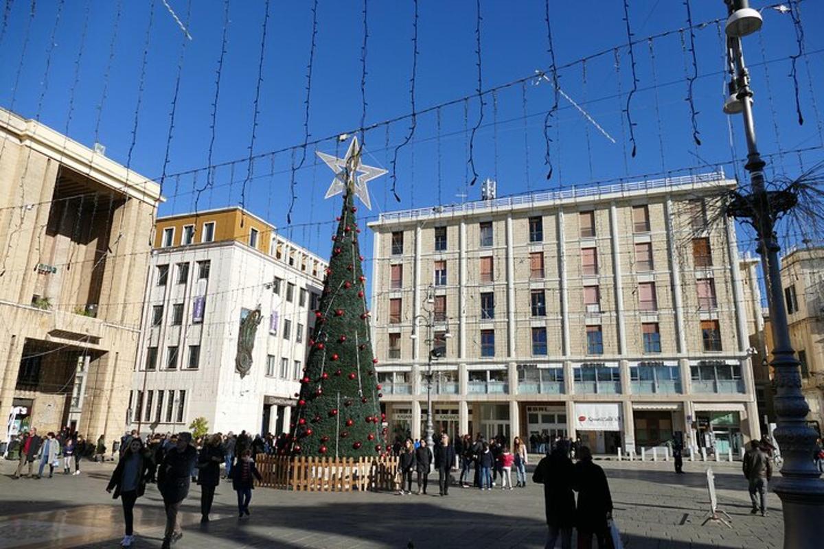 建物の前のクリスマスツリー