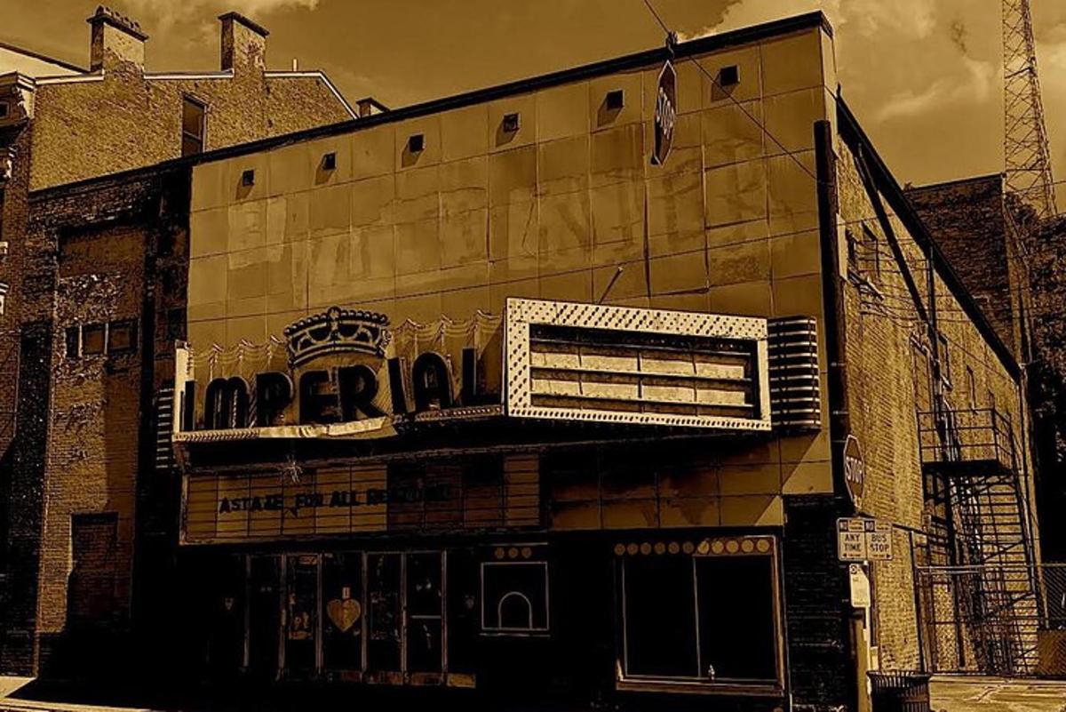 a building with a sign on the side of it