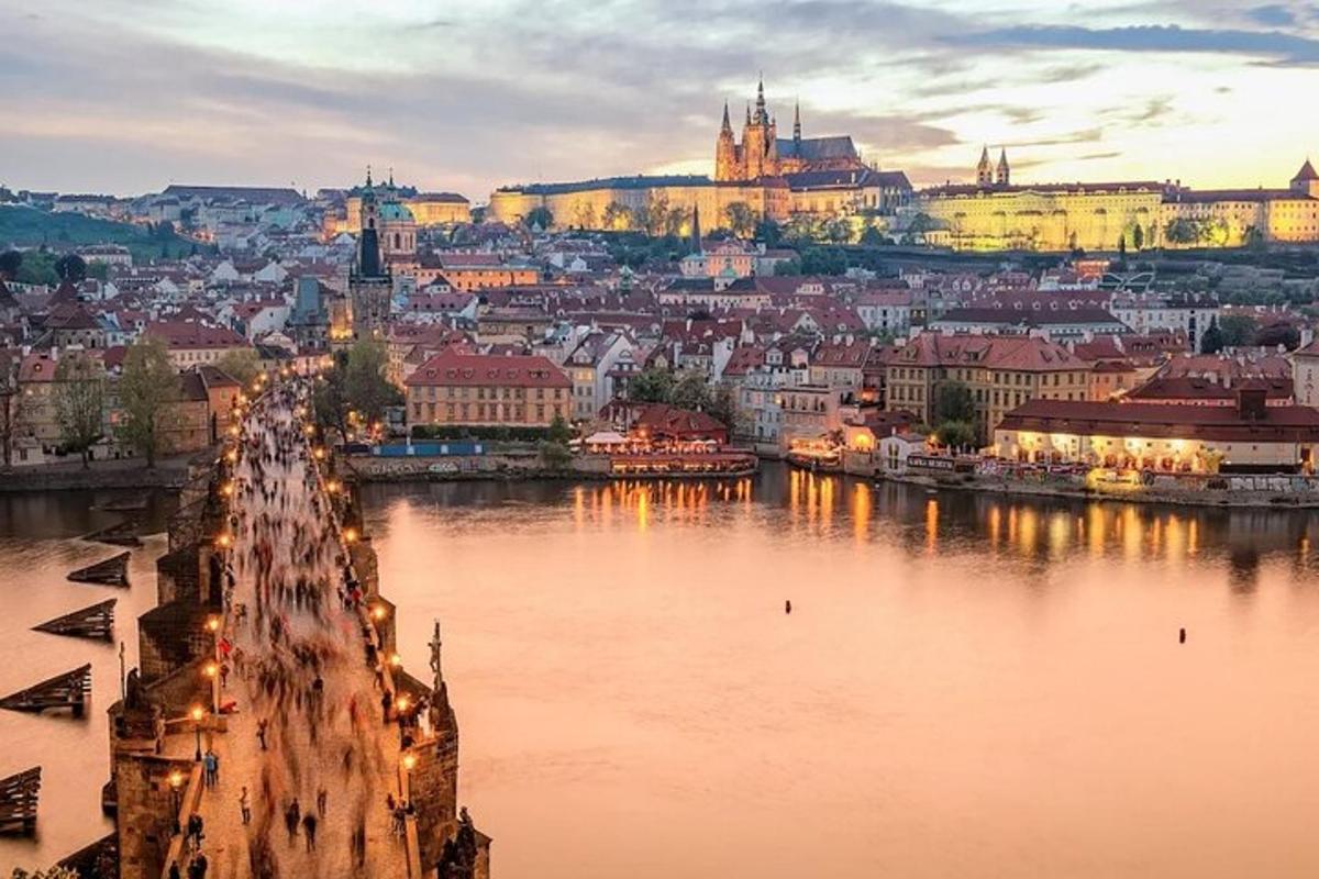 a view of a city with a river and buildings