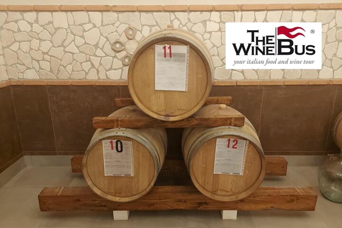 a bunch of wine barrels stacked on top of each other
