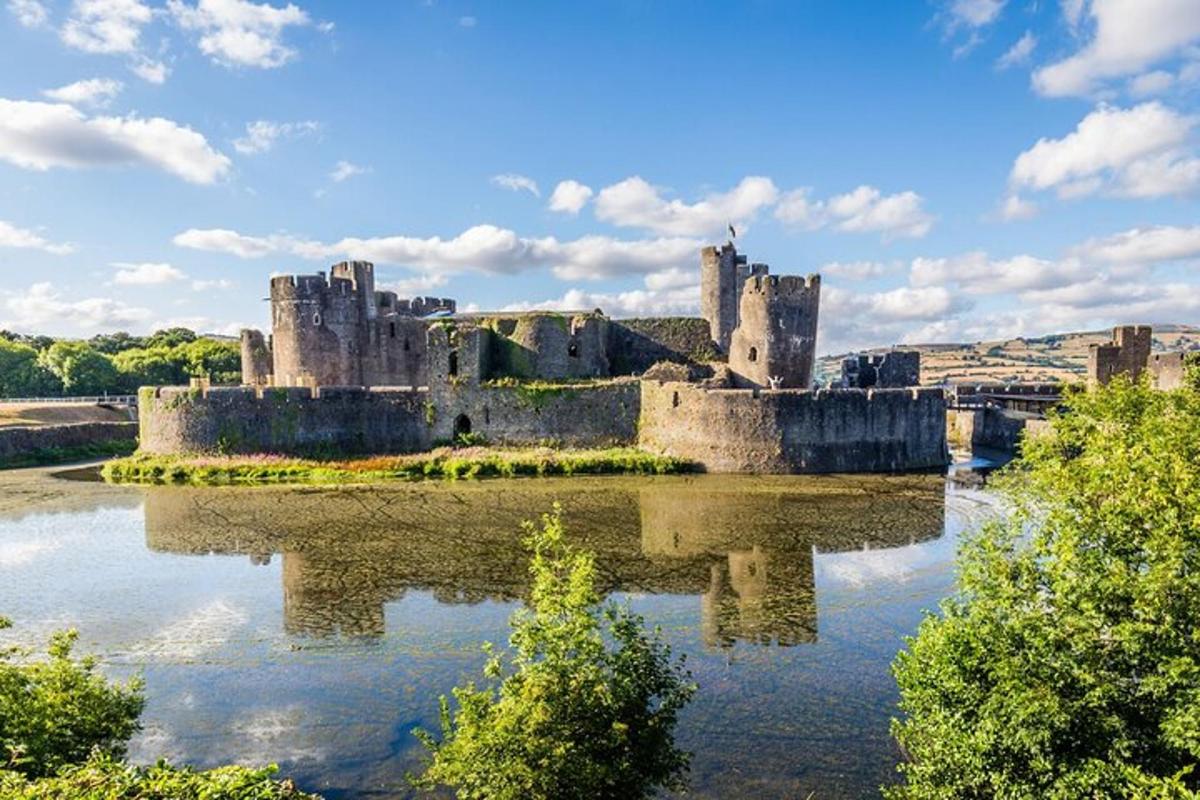 a castle sitting on top of a body of water