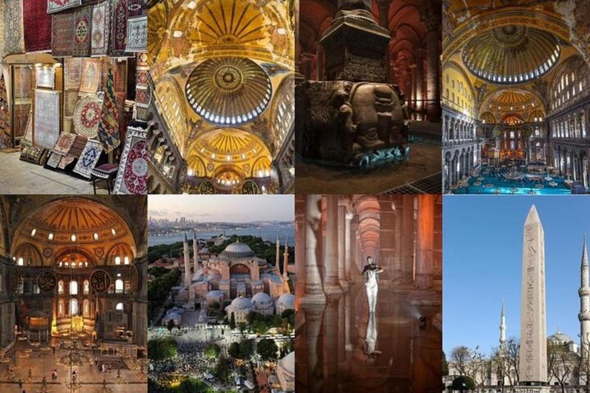 kolaj gambar bangunan dan masjid yang berbeza