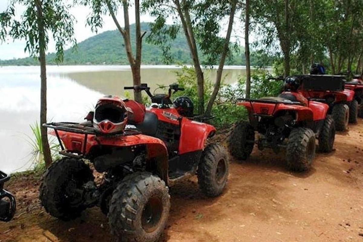 nelja ATV ja kahe ATV ning puude grupp