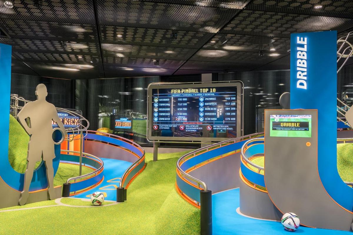 a baseball exhibit at a baseball game