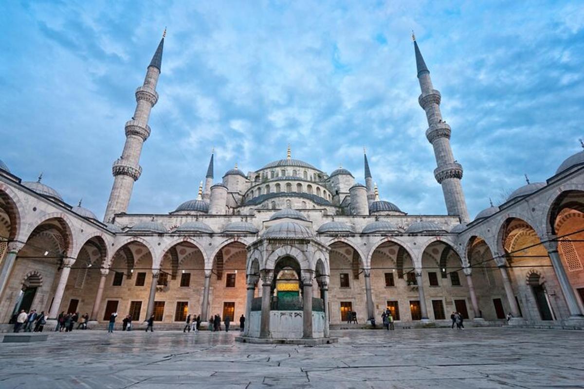 a large building with a building with two mosques