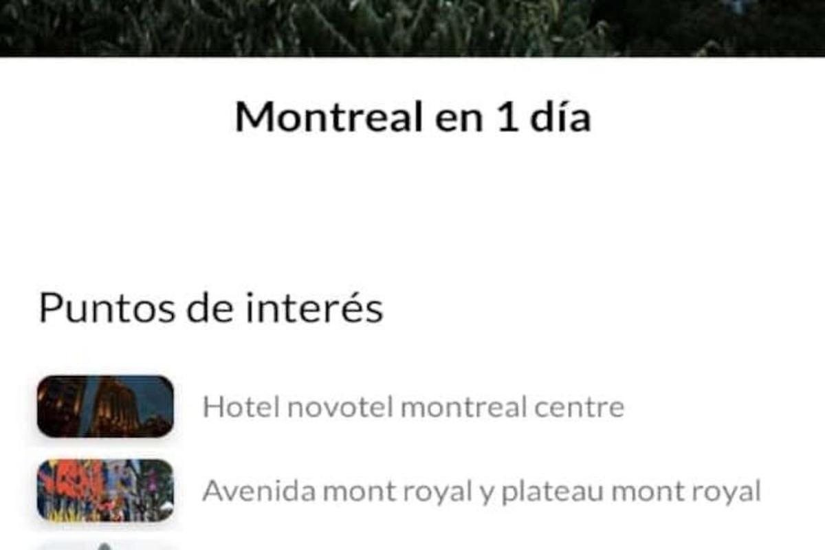 uno screenshot di un telefono cellulare con il testo montreal en idautions de