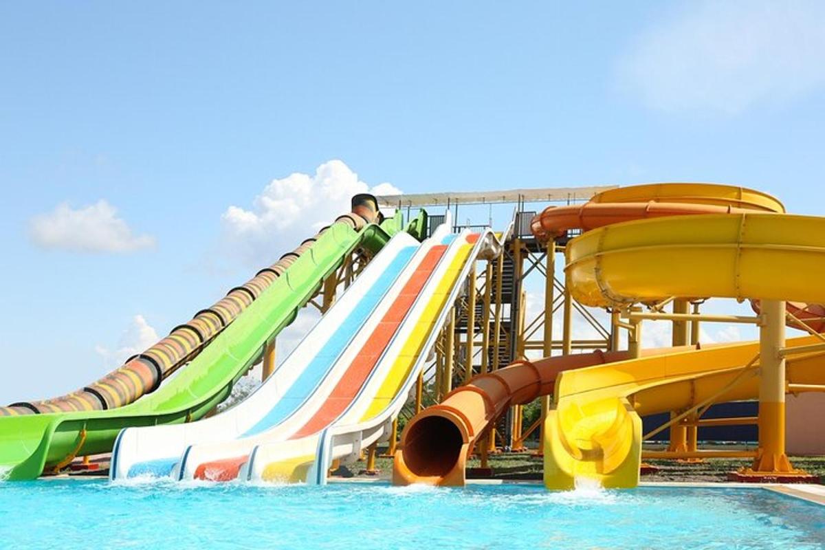 a water slide at a water park