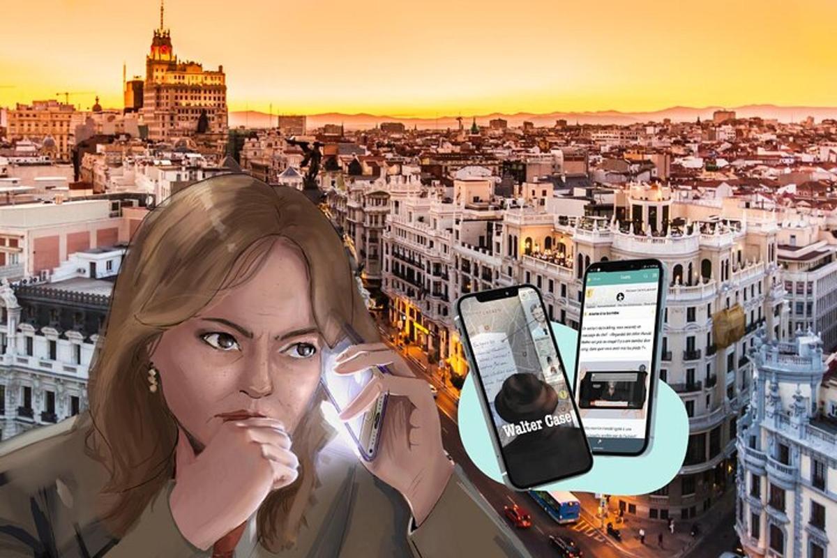maal naisest, kes hoiab käes kahte mobiiltelefoni