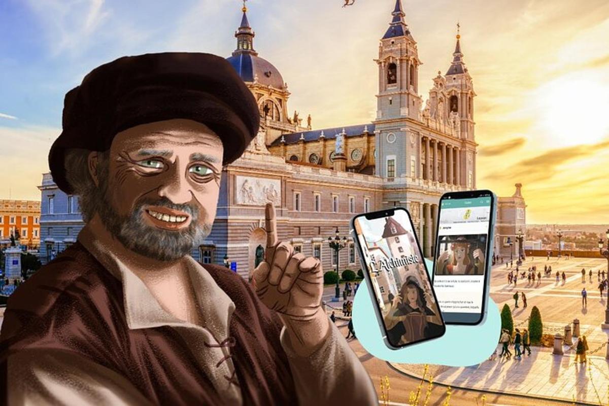 휴대전화를 들고 있는 남자의 그림