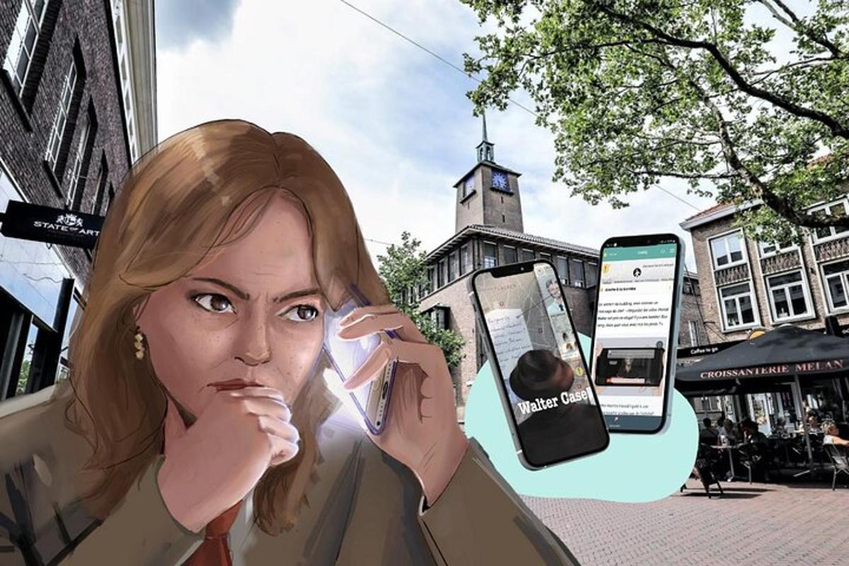 una representació d'una dona parlant per telèfon mòbil