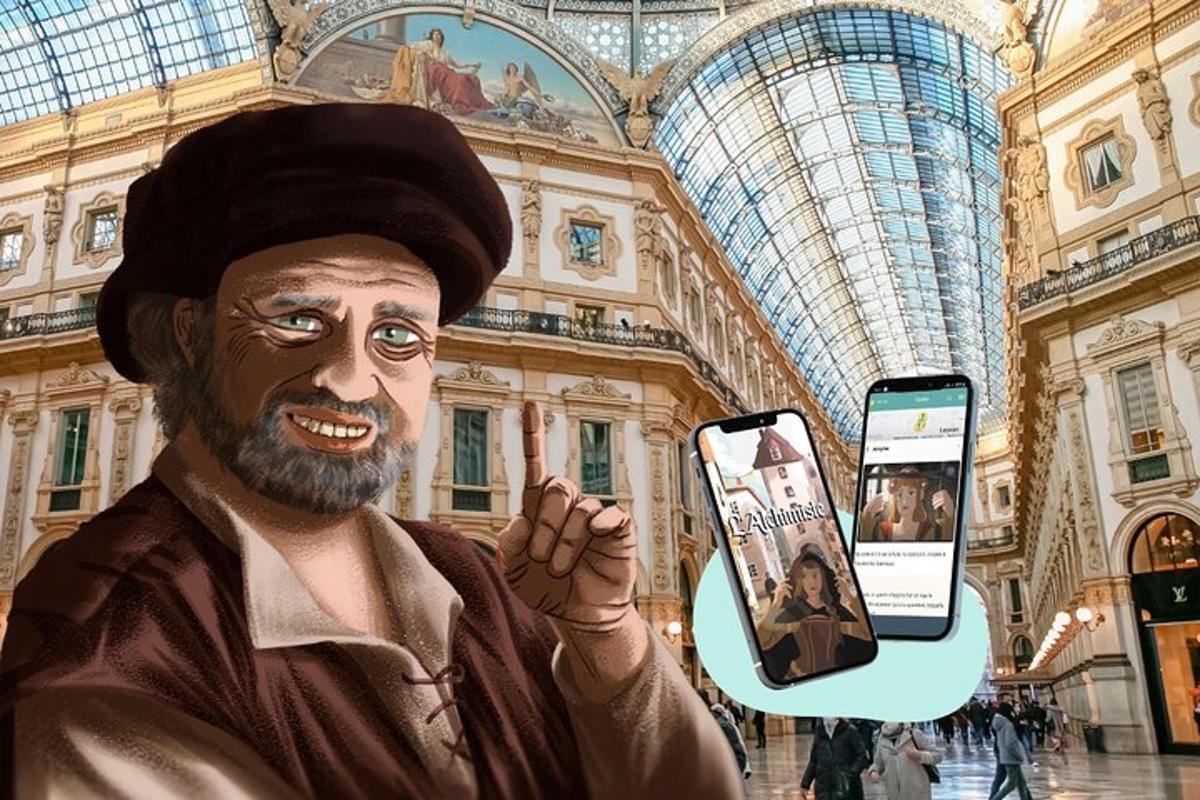 uma estátua de um homem segurando um telefone celular
