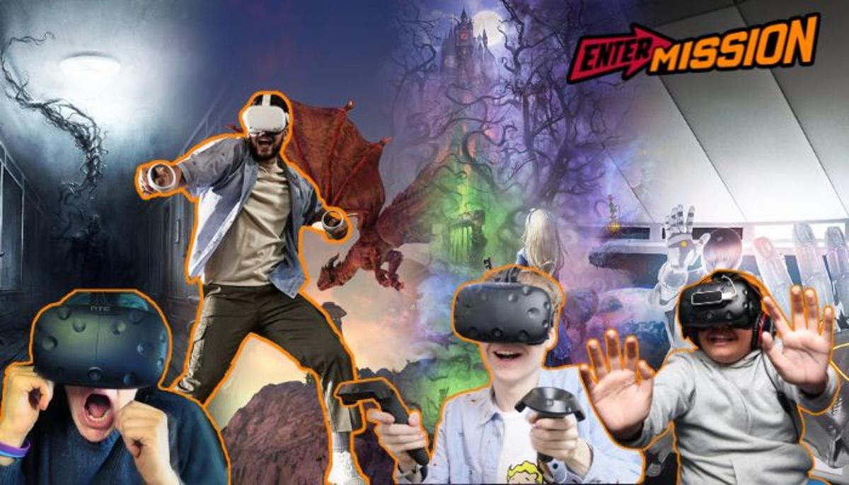 egy csoport ember virtuális valóság headseteket visel