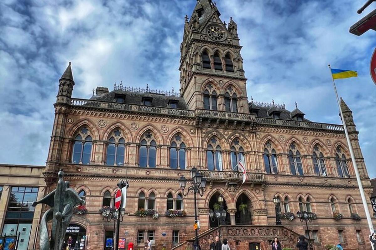 a large building with a clock tower on top of it