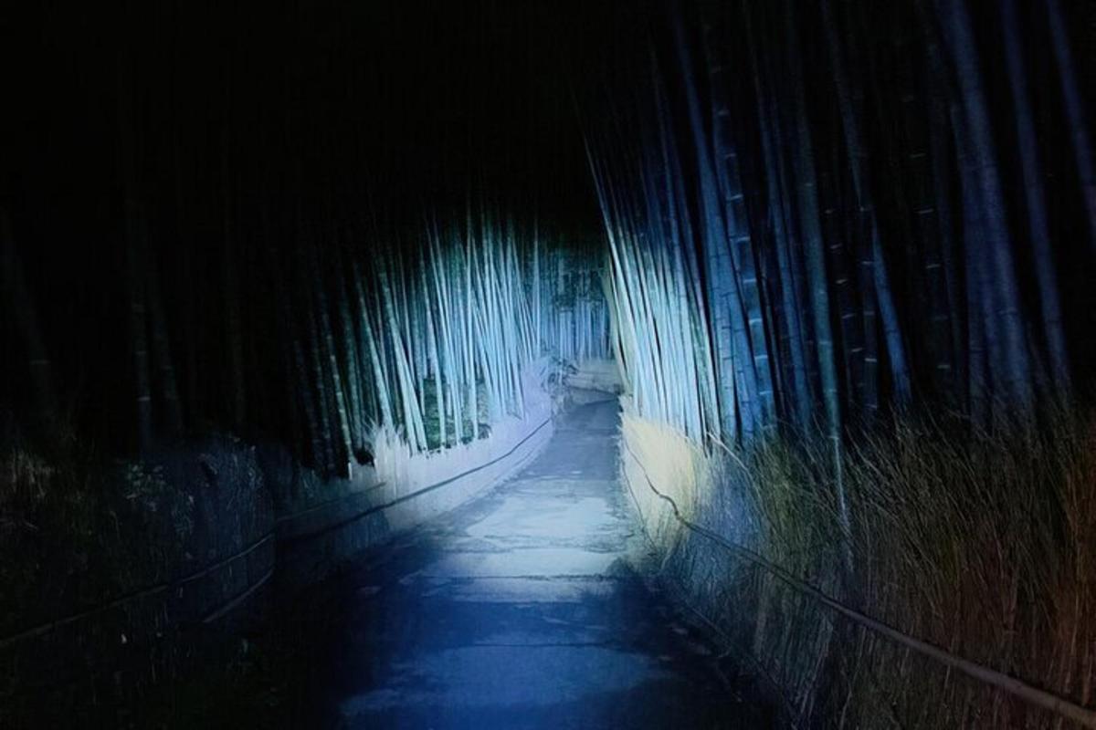 um beco escuro com um túnel com luzes