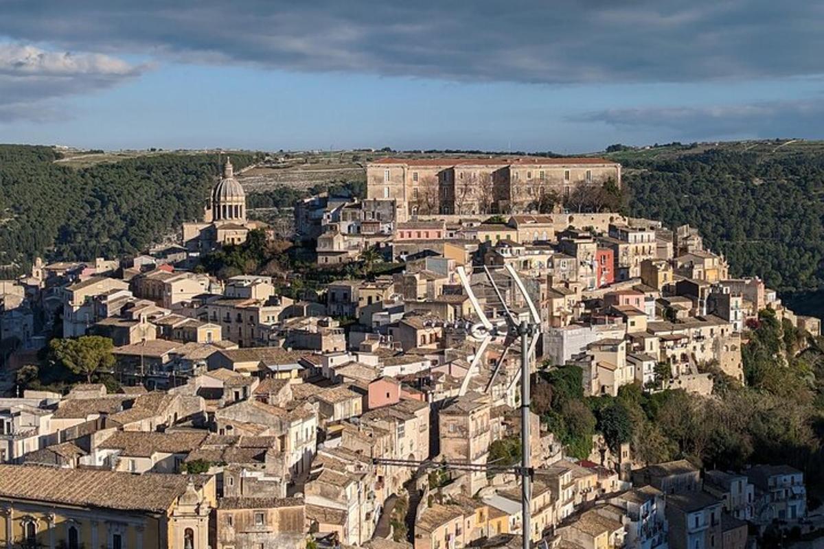 an aerial view of a city with buildings