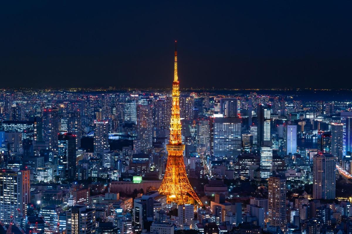 a view of the eiffel tower lit up at night