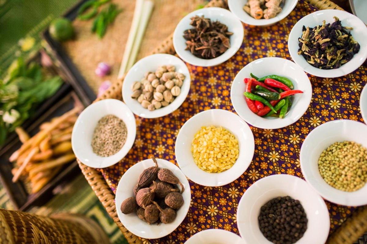 a table topped with bowls of different types of food