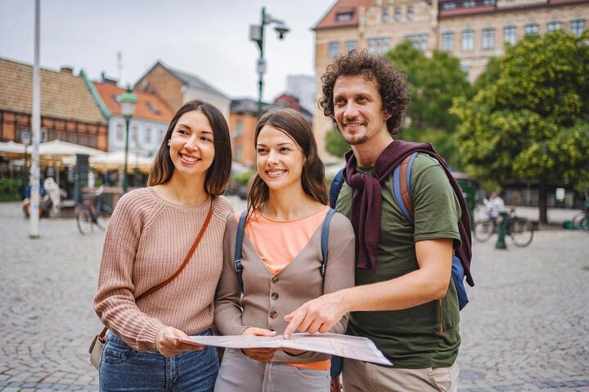 a group of three people posing for a picture