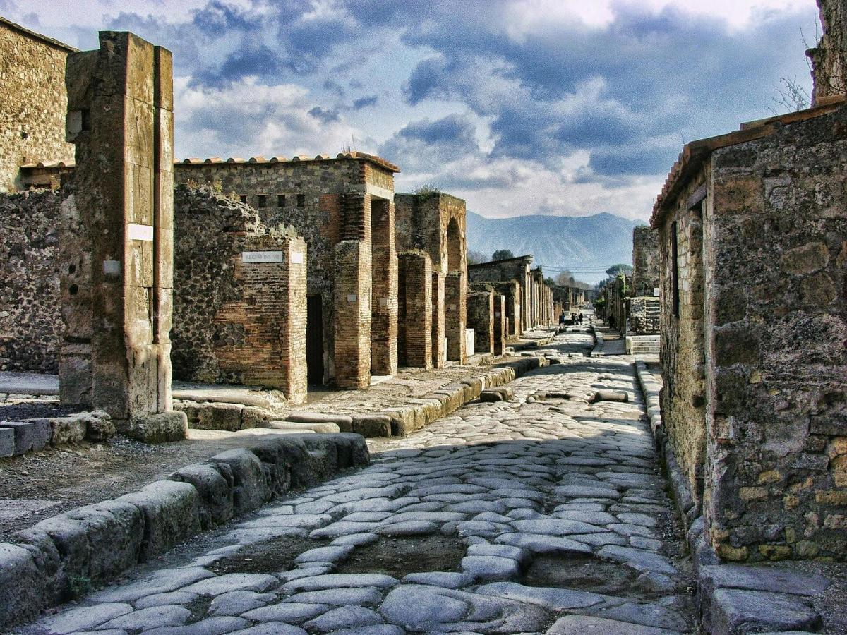 an alley in the ruins of a building