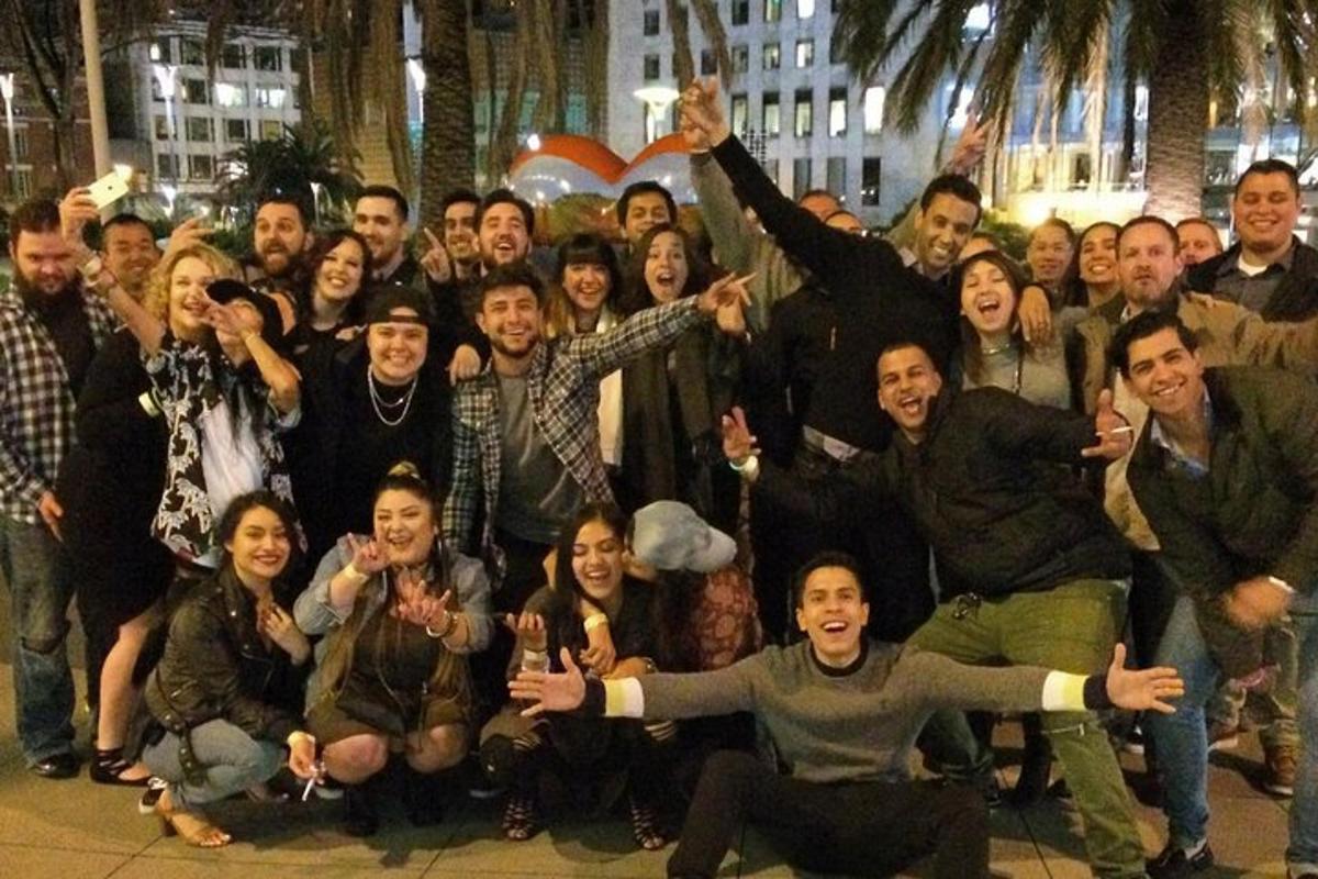 a large group of people posing for a picture