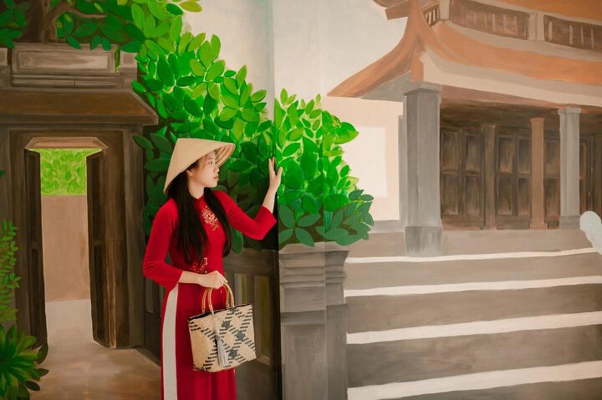 Una pintura de una mujer en