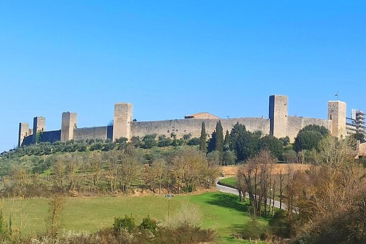 un grande castello situato in cima a una collina