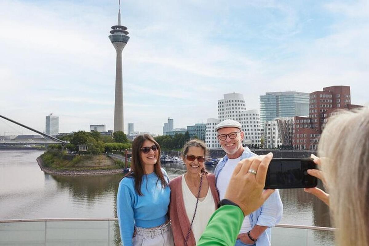 a group of people taking a picture with a camera