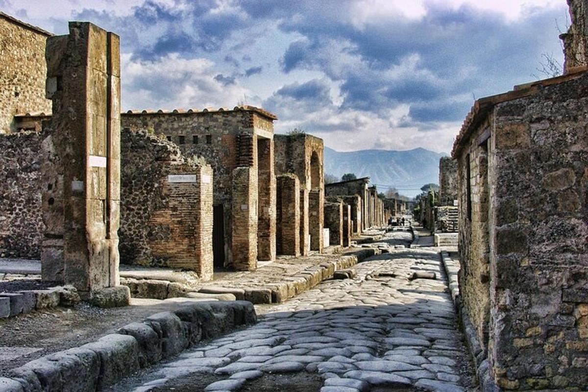an empty street in the ruins of a building