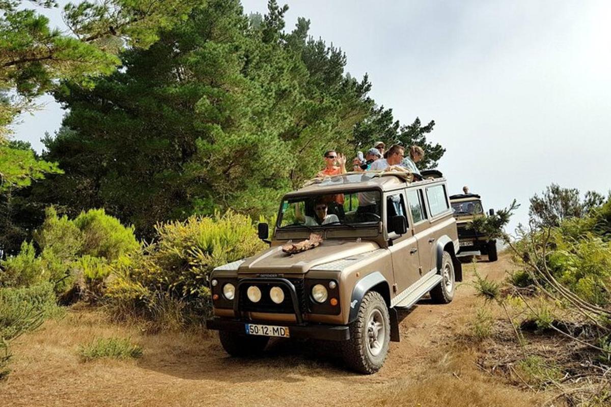 un gruppo di persone che viaggiano sul retro di un camion su una strada sterrata