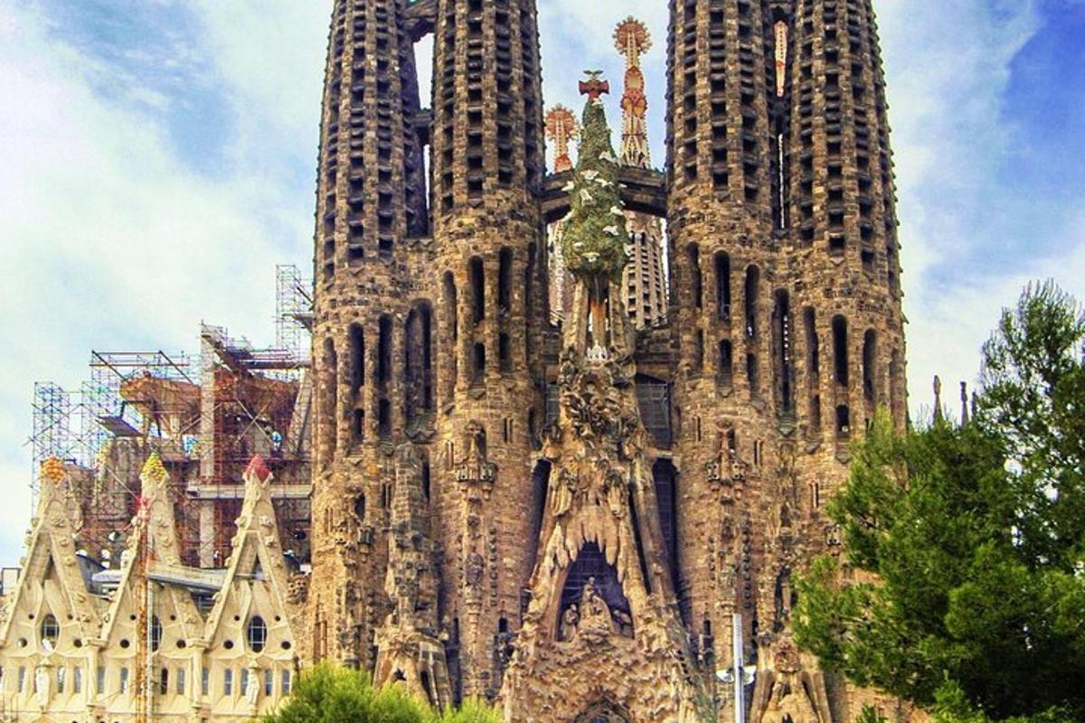 a large stone building with two tall towers