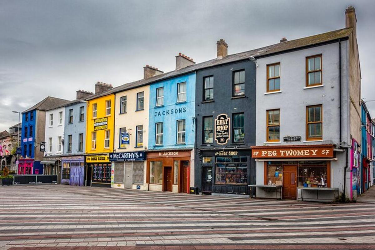 a group of buildings on a city street