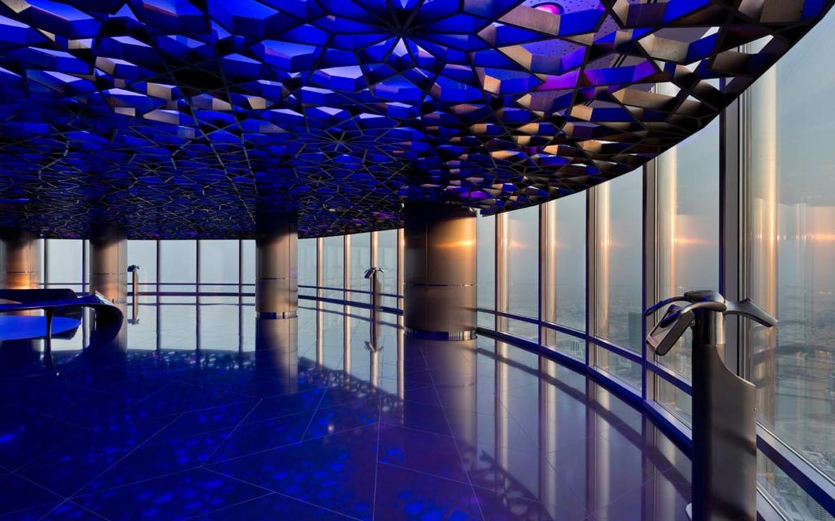 a swimming pool on the top of a building