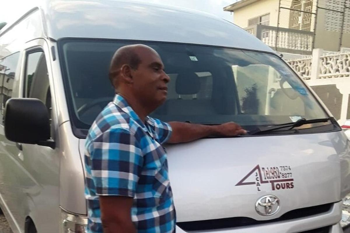 a man standing in front of a van