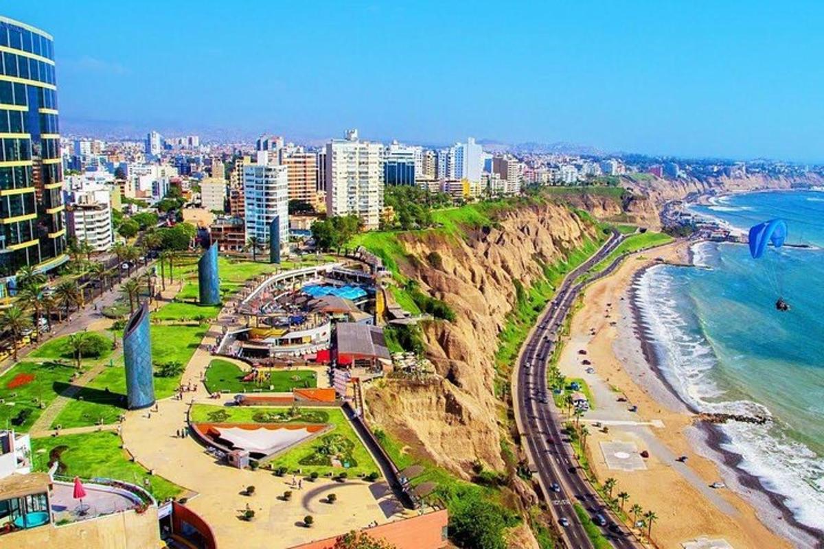una vista aerea di una spiaggia e dell'oceano