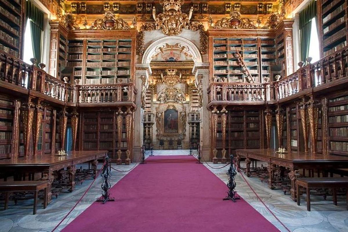 una gran sala amb una catifa vermella en una biblioteca