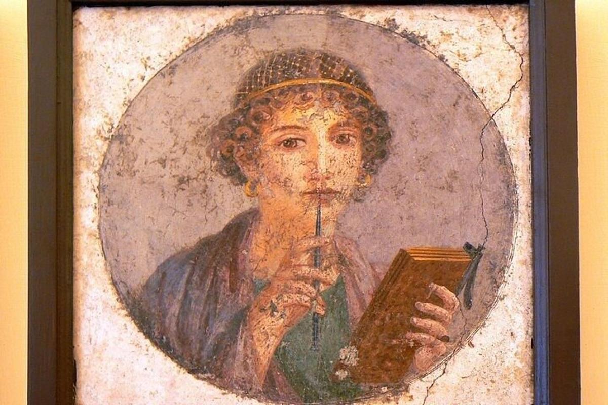 a painting of a man holding a book