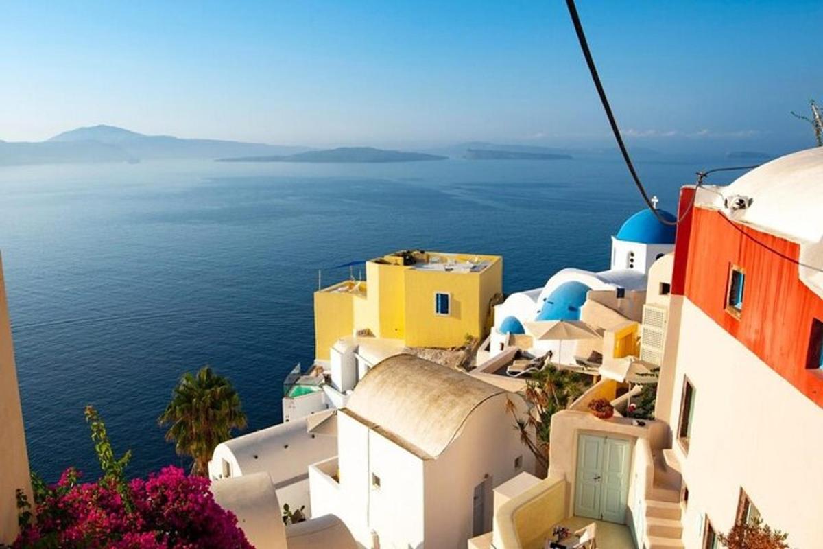 Vaade Amalfi rannikule koos hoonete ja ookeaniga