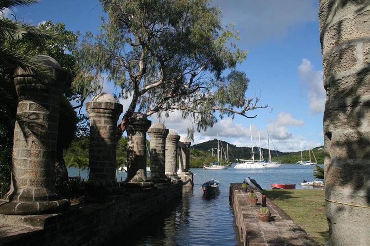 a view of a river with boats in the water