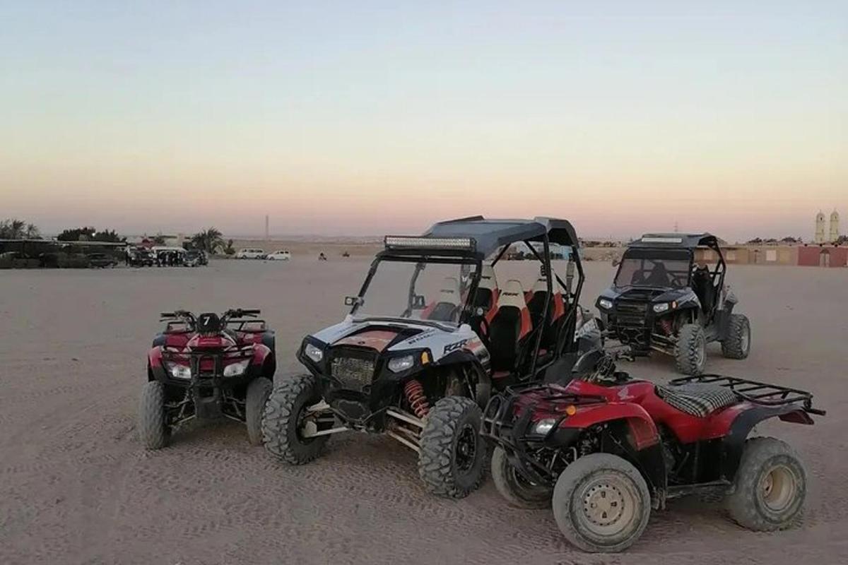 two atvs and two atvs on the beach