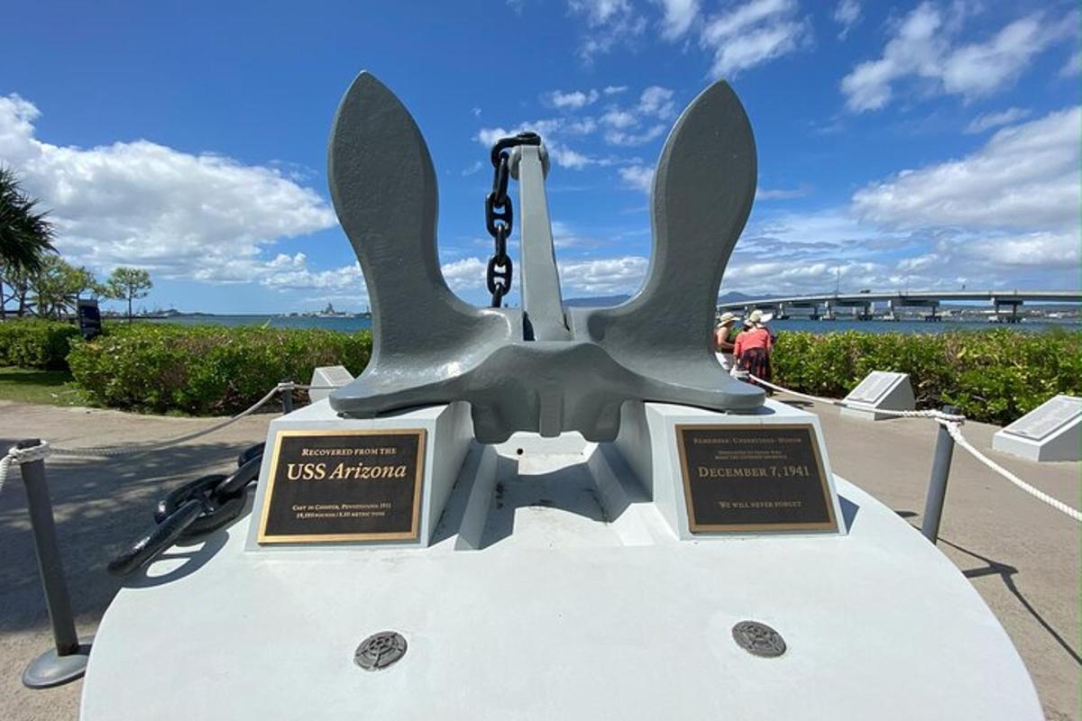 a statue of a us air force plane with two signs