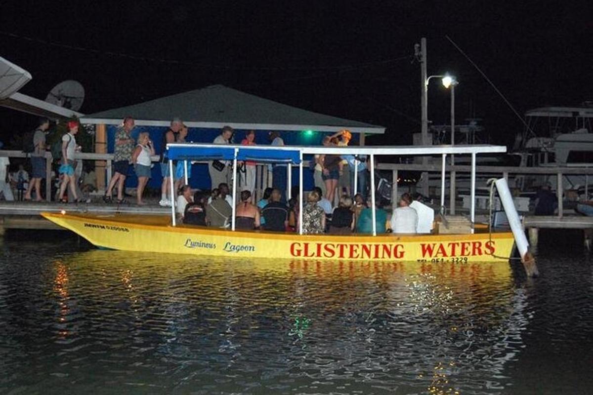 eine Gruppe von Menschen auf einem Boot im Wasser