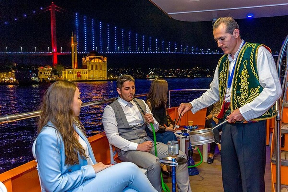 a man talking to a group of people on a boat