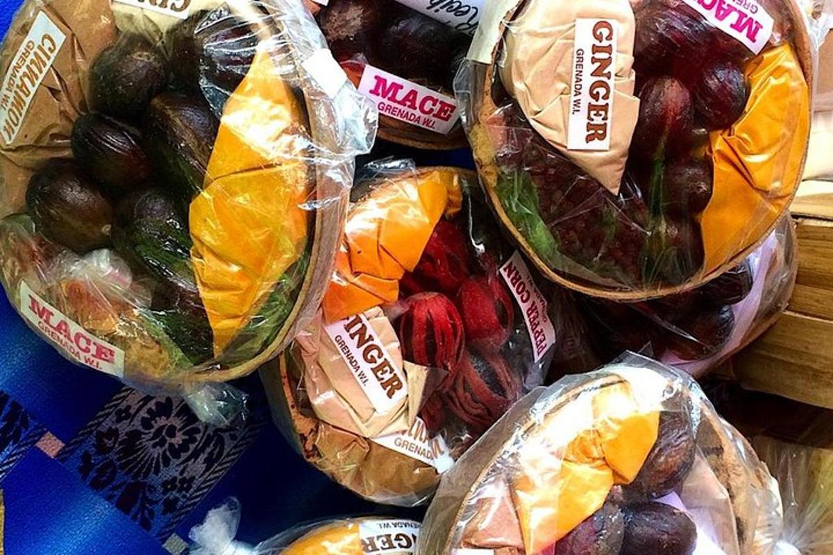 a pile of fruits and vegetables in plastic bags