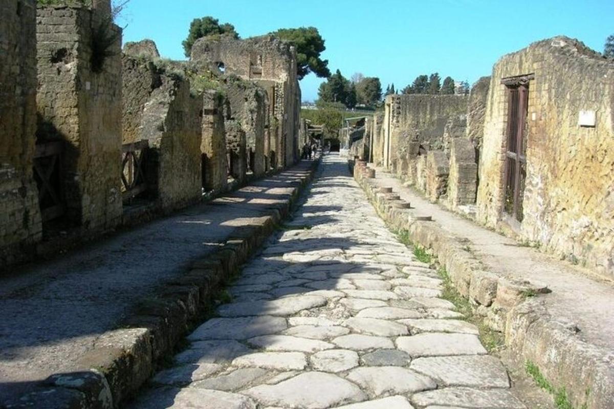 an empty street in the ruins of a building