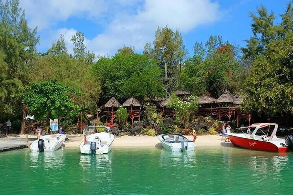 isang grupo ng mga bangka sa tubig sa isang beach