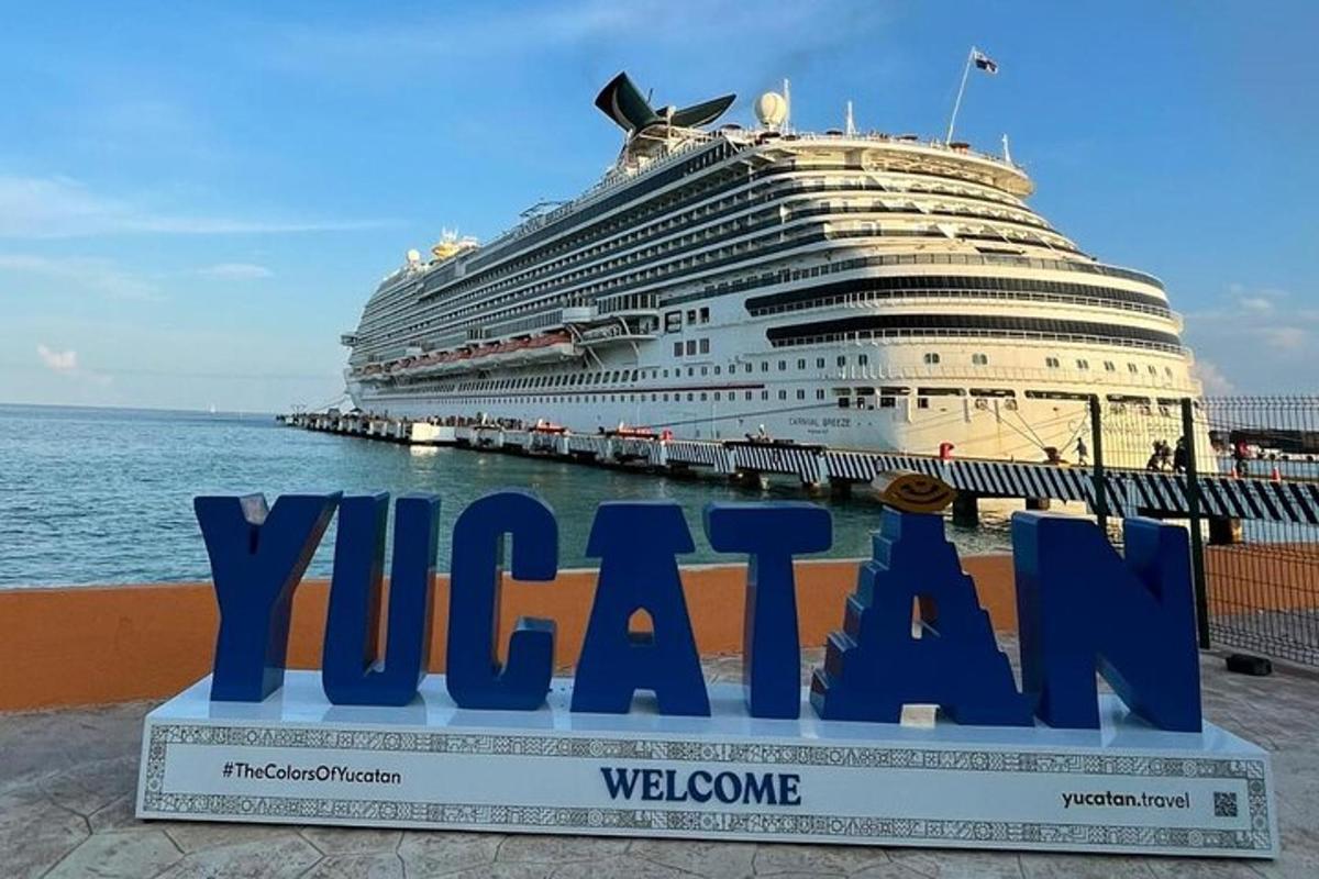 a cruise ship is docked at a dock