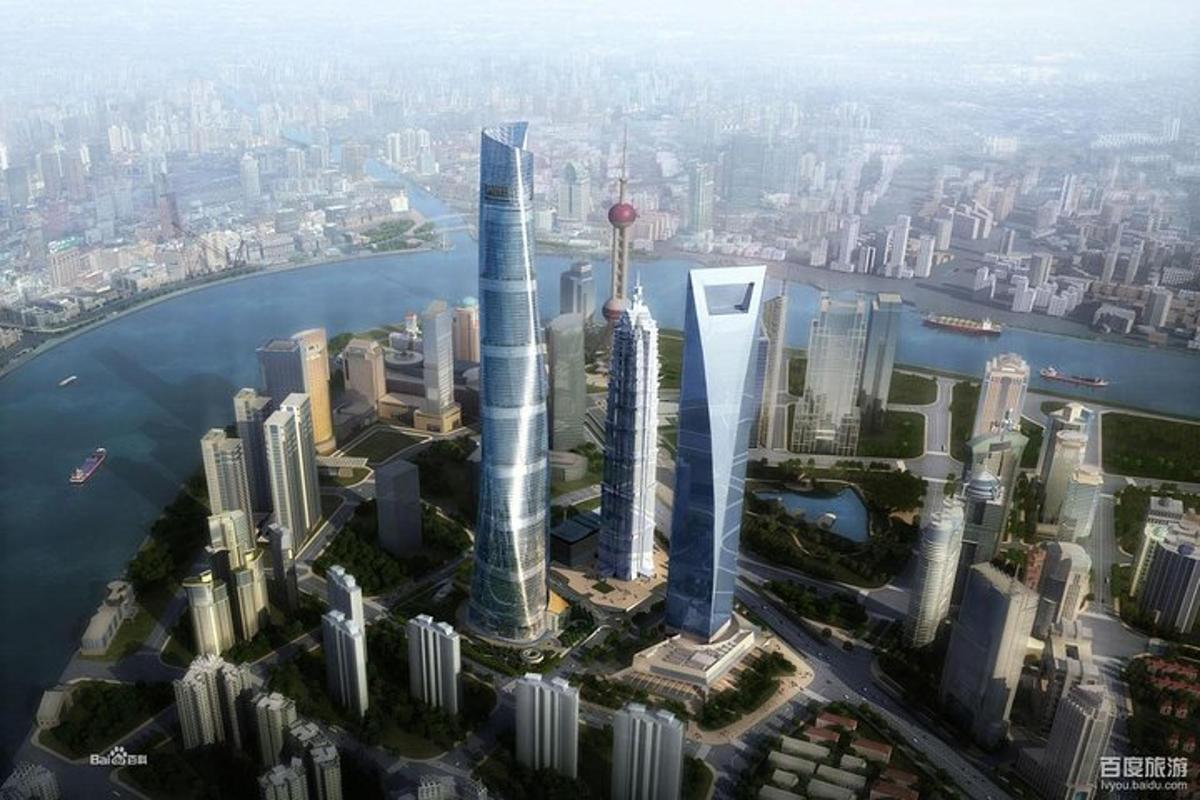 một góc nhìn từ trên không của một thành phố với những tòa nhà cao tầng