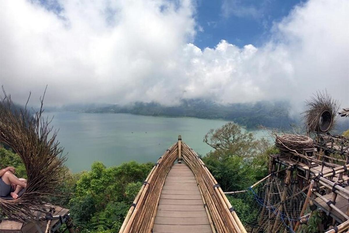 a rope bridge over a body of water