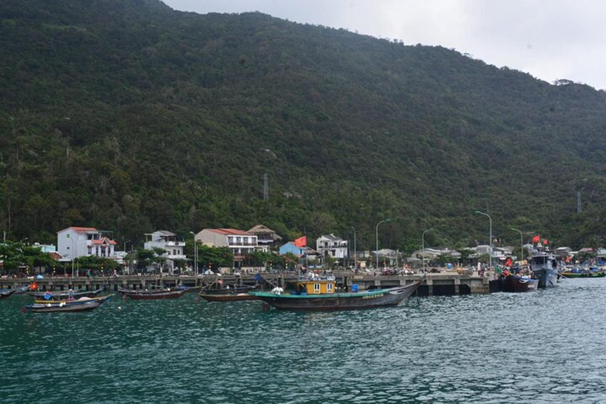 eine Gruppe von Booten liegt in einem Gewässer vor Anker