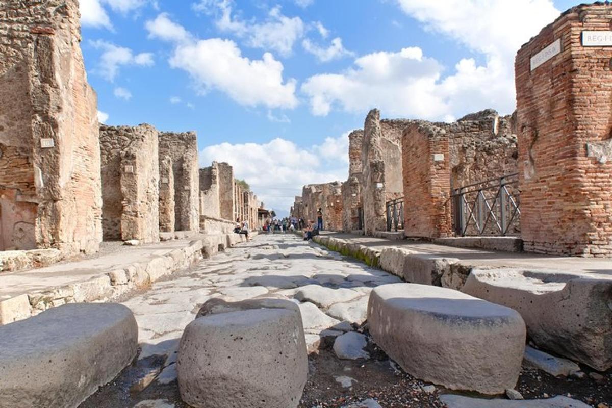 an empty street in the ruins of a building